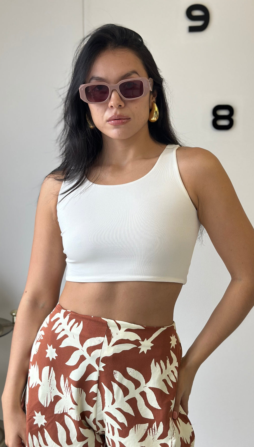 Croptop cuello redondo
