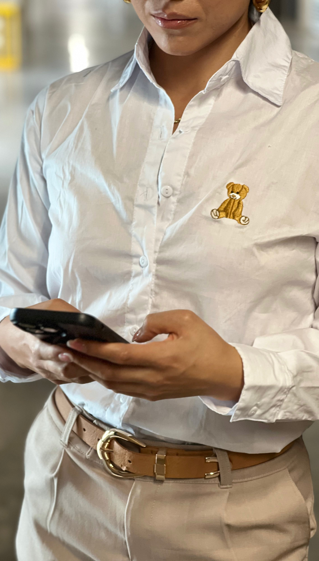 Camisa oso bordado