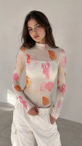 Body mallatex cuello tortuga estampado