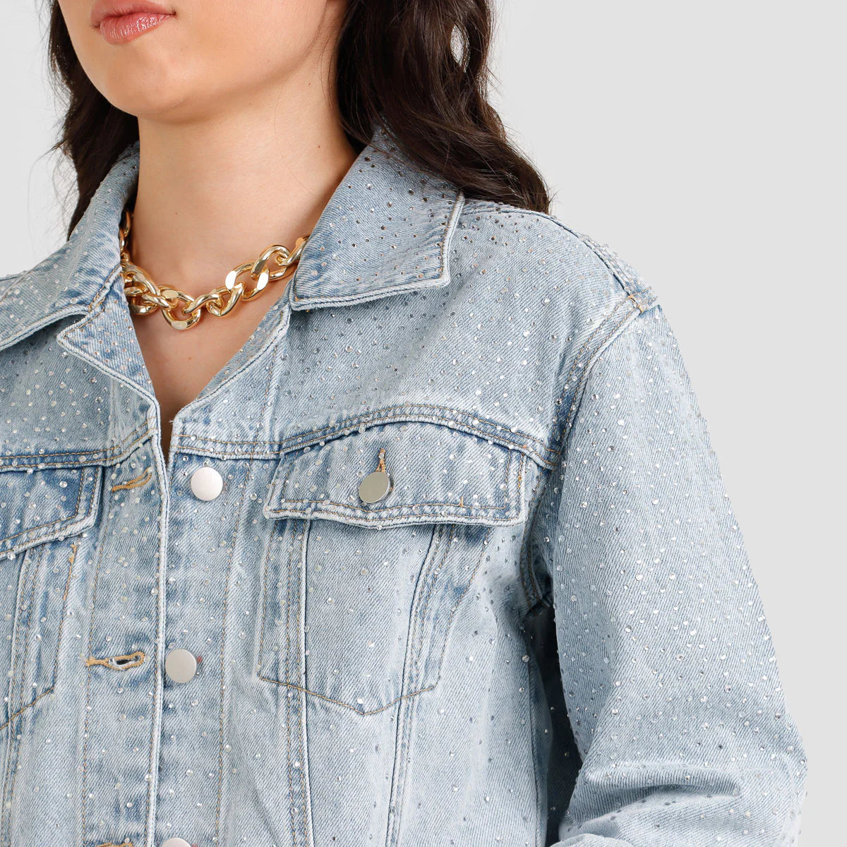 Chaqueta de brillos