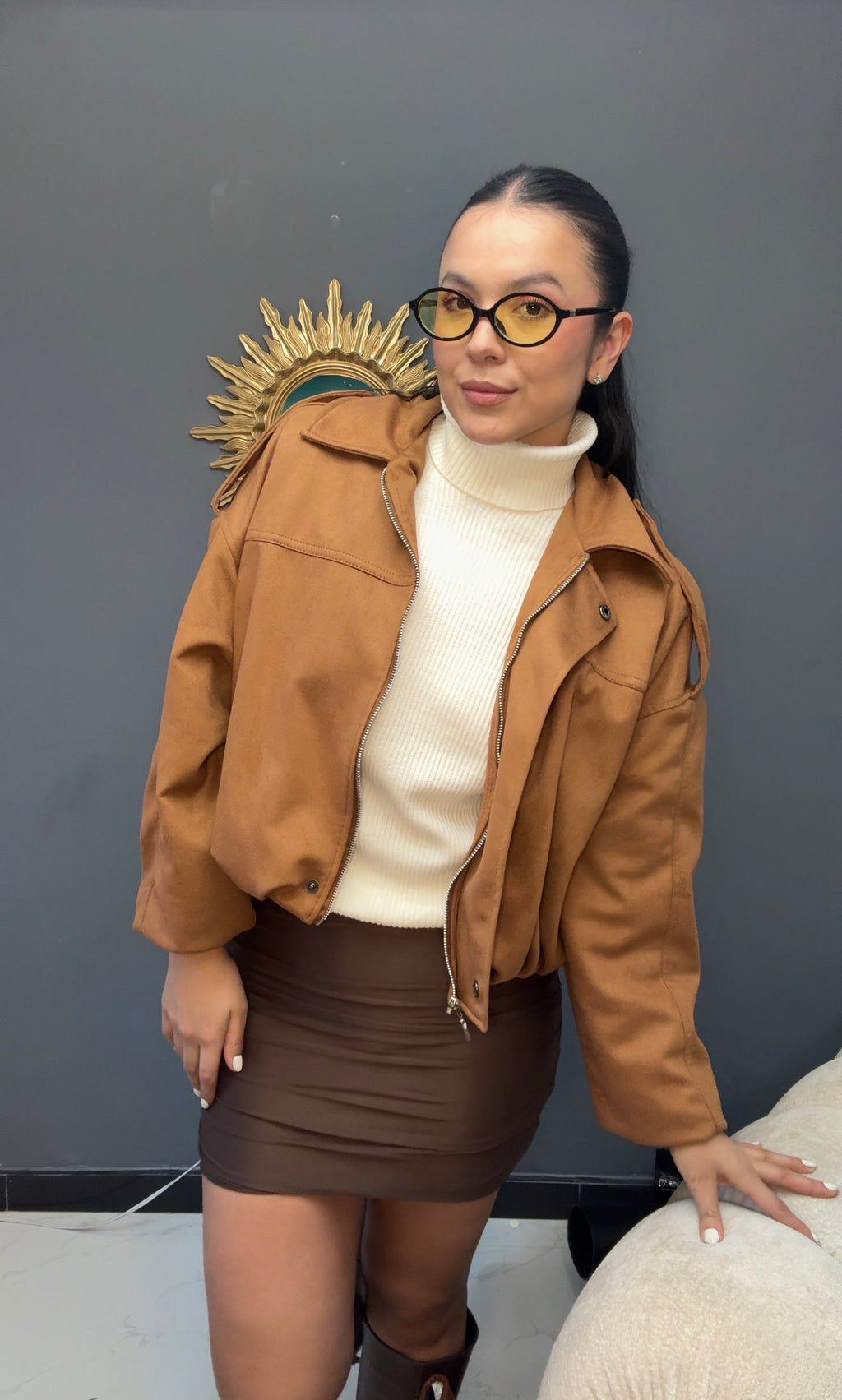 Chaqueta gamuza
