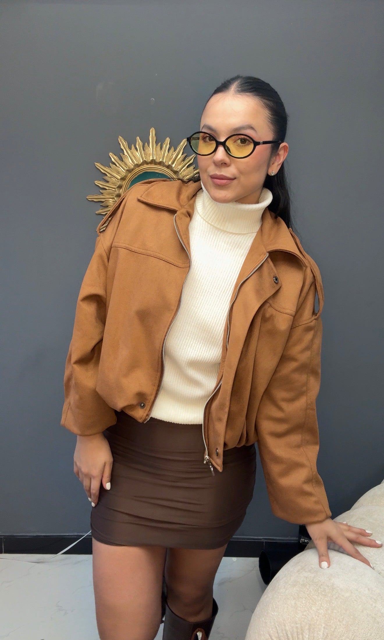 Chaqueta gamuza