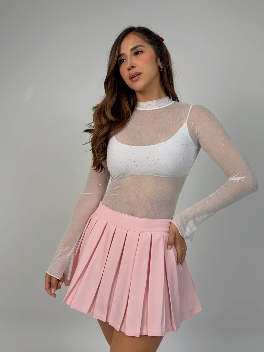 Body brillos manga larga