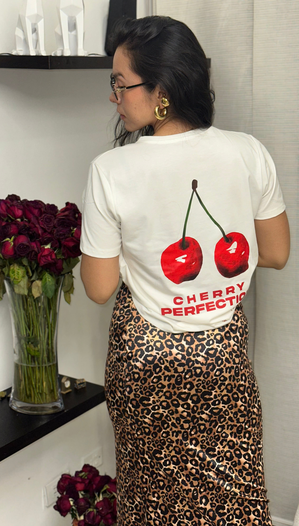 Falda larga animal print