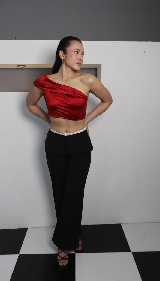 Pantalón borde blanco