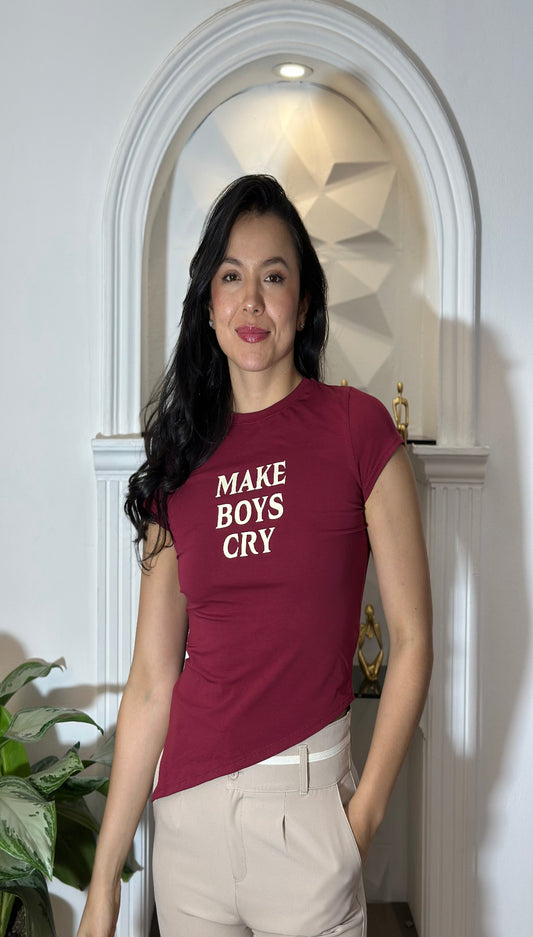 Camiseta diagonal