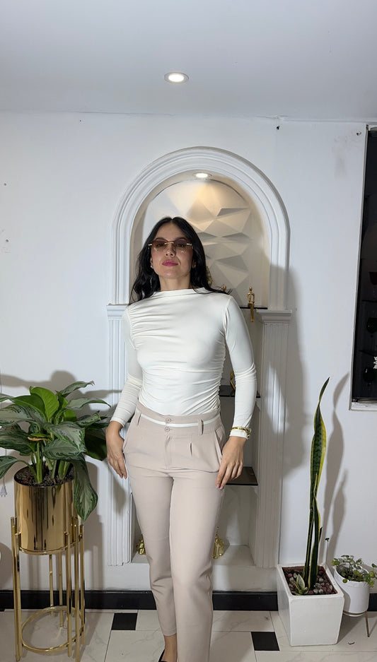 Pantalón tira blanca