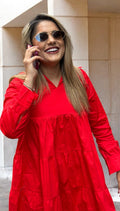 Vestido amplio corto